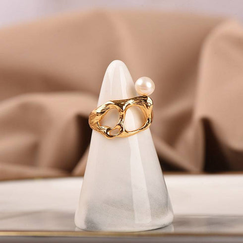 Chaotic Pearl Ring - Zafari Studio Jewelry